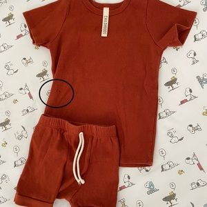 Childhoods Clothing Ribbed Knit Short Set